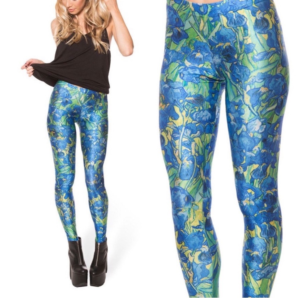 Blackmilk Blue Floral Kids Leggings